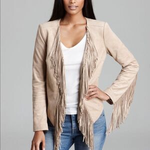 Guess Fringe Faux Suede Asymmetrical Jacket
Sz Large